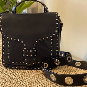 Rebecca Minkoff crossbody bag with gold, silver and gunmetal accents. Gorgeous!